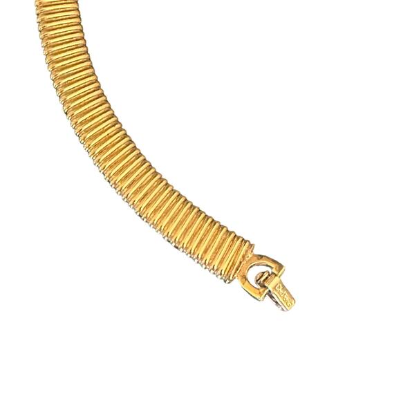 Vintage Christian Dior 1980s Omega Choker. Featuring Faux Pearl Focal Piece. - Picture 11 of 13